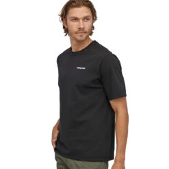 Patagonia Men's P-6 Logo Responsibili-Tee - Black -Outdoor Apparel SS23 Patagonia P6ResponsibiliTee BLK 01