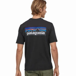 Patagonia Men's P-6 Logo Responsibili-Tee - Black -Outdoor Apparel SS23 Patagonia P6ResponsibiliTee BLK 02