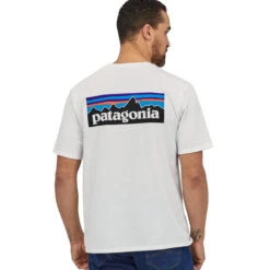 Patagonia Men's P-6 Logo Responsibili-Tee - White -Outdoor Apparel SS23 Patagonia P6ResponsibiliTee WHI 02