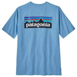 Patagonia Men's P-6 Logo Responsibili-Tee - Lago Blue -Outdoor Apparel SS23 Patagonia P6Tee LAGB 03