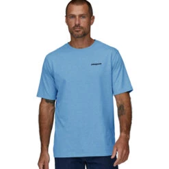 Patagonia Men's P-6 Logo Responsibili-Tee - Lago Blue -Outdoor Apparel SS23 Patagonia P6Tee LAGB 04