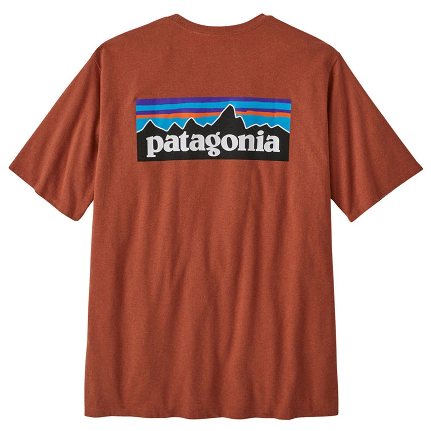 Patagonia Men's P-6 Logo Responsibili-Tee - Quartz Coral 3 Patagonia Men's P-6 Logo Responsibili-Tee - Quartz Coral - Image 3