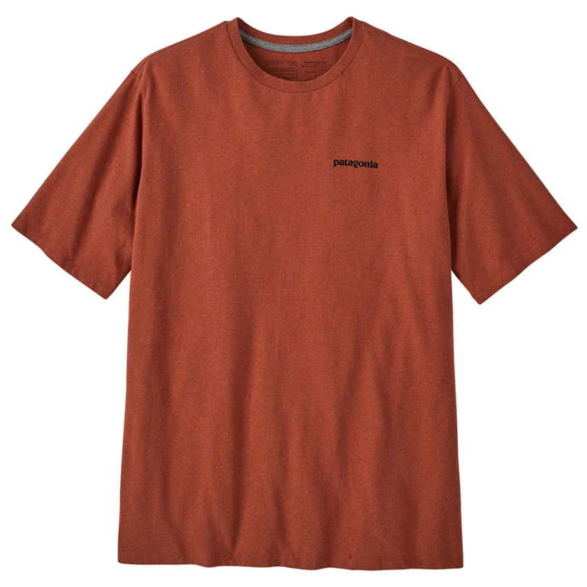 Patagonia Men's P-6 Logo Responsibili-Tee - Quartz Coral 2 Patagonia Men's P-6 Logo Responsibili-Tee - Quartz Coral - Image 2
