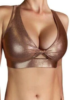 Essential Twist Sports Bra - Rose Gold