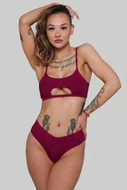 Hills Raree Top Ribbed Plum