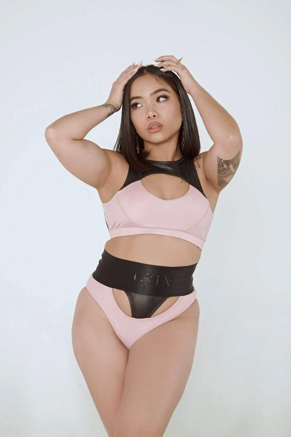 I Slay Sports Bra- Pink/Black 1 I Slay Sports Bra- Pink/Black
