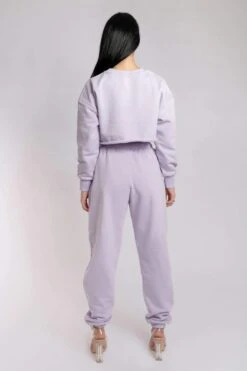 Oversized Cropped Jumper - Lilac -Outdoor Apparel creatures of xix tops oversized cropped jumper lilac 17245238820998
