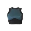Galapagos Turquoise Mesh Side Crop Top
