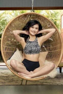 Mali Top - Grey Leopard -Outdoor Apparel luna pole wear tops mali top grey leopard 13634364178566