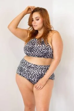 Mali Top - Grey Leopard -Outdoor Apparel luna pole wear tops mali top grey leopard 14175180030086