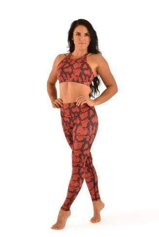 Lifestyle Sports Bra Burnt Orange Snake Print 3 Lifestyle Sports Bra Burnt Orange Snake Print - Image 3