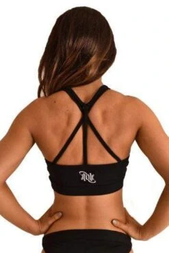 Mesh Sports Bra Black -Outdoor Apparel off the pole tops mesh sports bra black 13840033546374