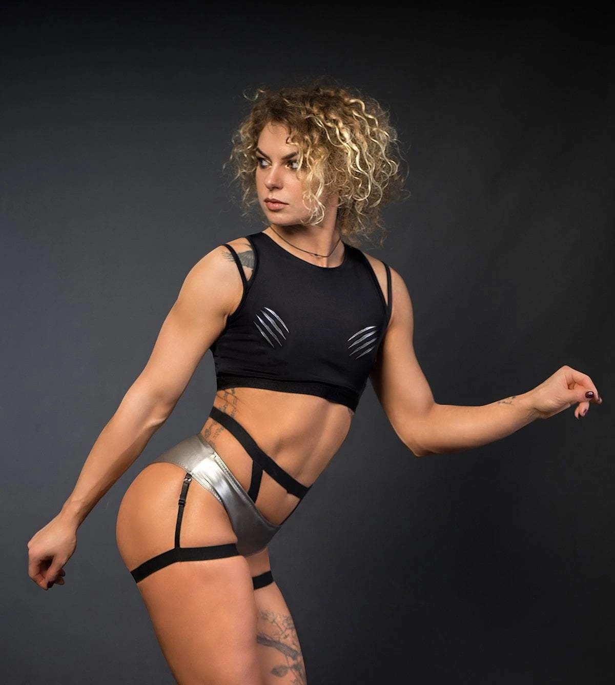 Top Sasha Meow Scratches Silver